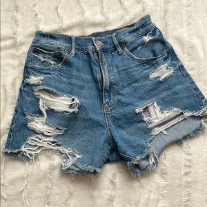 Distressed Denim Shorts